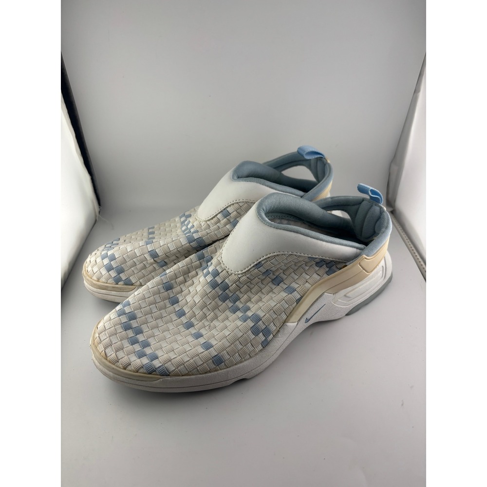 Y2K Nike Air Visi Mazy Light Blue White Checkered Slip On Womens 9.5